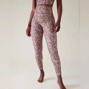 Athleta Elation 7/8 Tight L Paint Texture Sunset  Speckled Women's Size Small